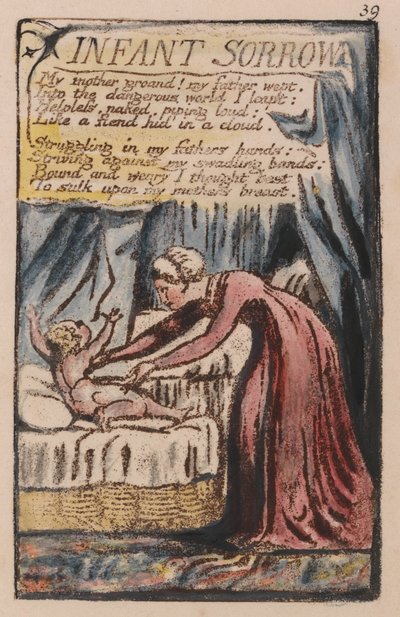 Lieder der Unschuld und der Erfahrung, Platte 39, Kindliche Trauer (Bentley 48) von William Blake